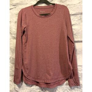 Athleta Uptempo Top Style 832880 Red Heather Size S Thumbholes UPF 50+